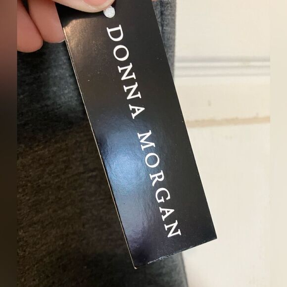 NWT, Donna Morgan, fit and flare, mini, sleeveless, charcoal gray, size 2 - Picture 3 of 5